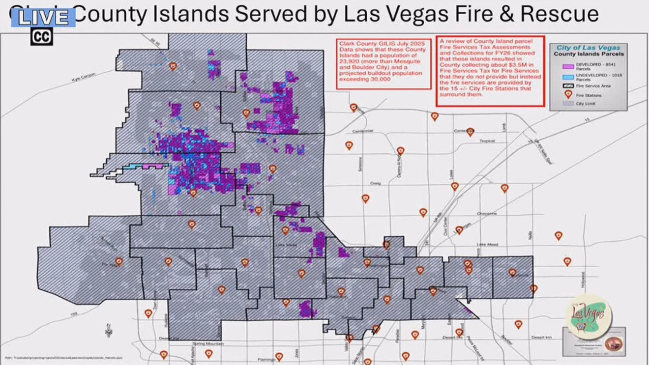 Las Vegas and county clash over fire service costs